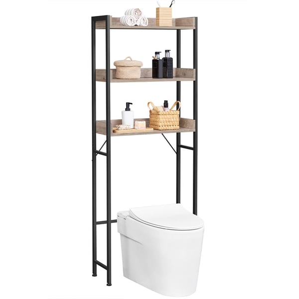 WC-hylly, 63x25x165 cm, greige