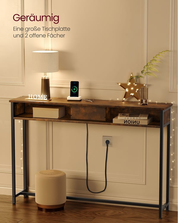 Konsolbord, 25x120x81,1 cm, Brun