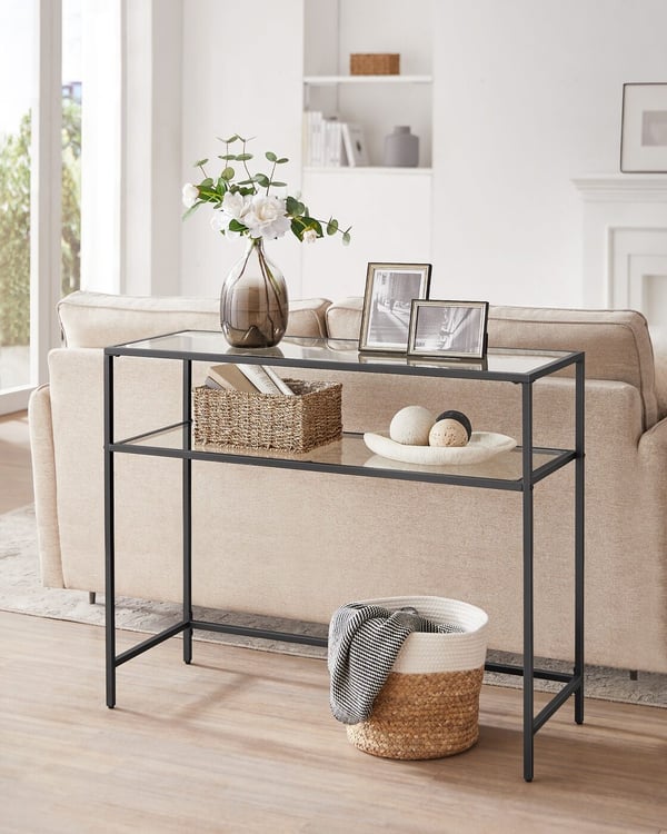 Konsollbord, 100x35x80 cm, Svart