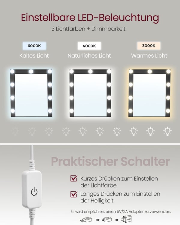 Sminkbord, Modern, Vit, Star