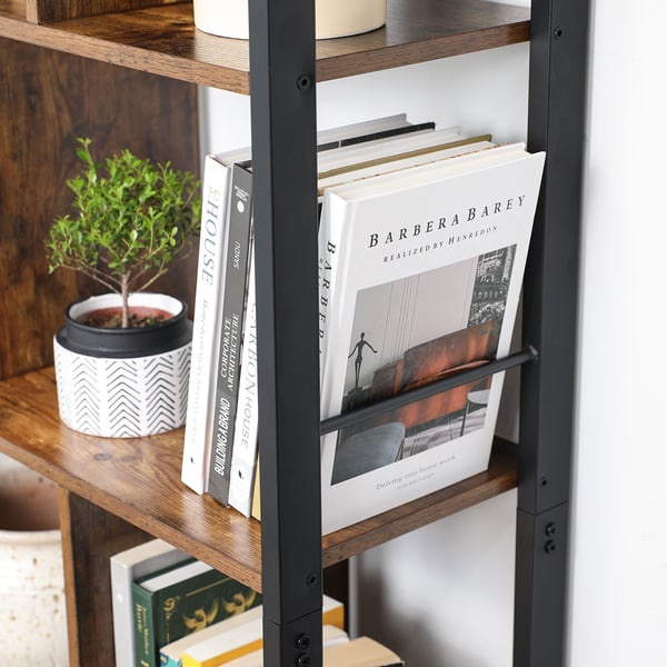 Kirjahylly, 30x74x154.5 cm, Ruskea