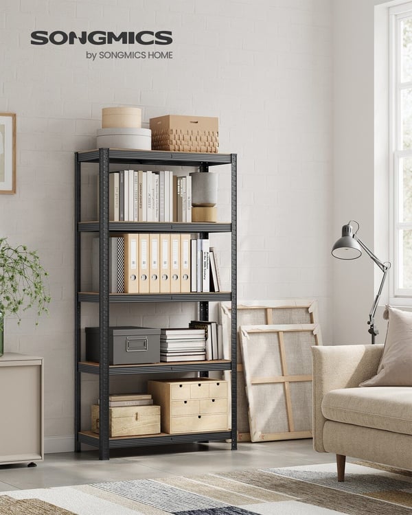 Tungt belastbar hylle, 180x90x40 cm, Brun
