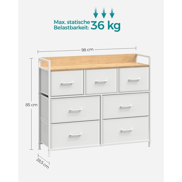 Byrå, 28,5 x 98 x 85 cm, Vit