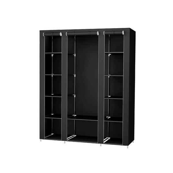 Sammenleggbar garderobeskap, 150x175x45 cm, Svart