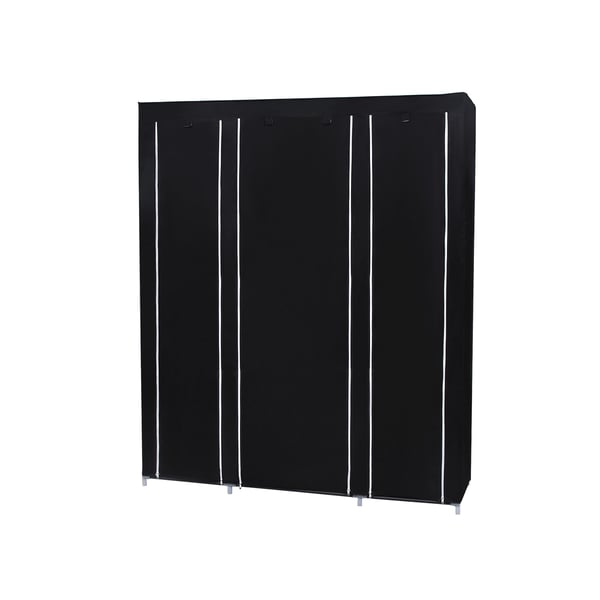 Sammenleggbar garderobeskap, 150x175x45 cm, Svart