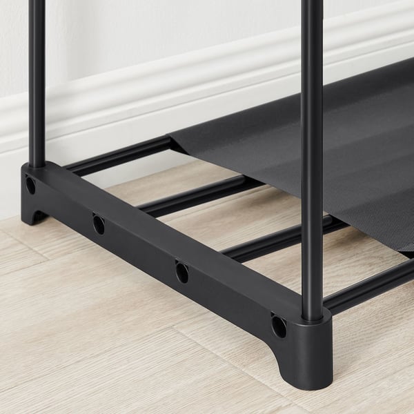 Åbent garderobestativ, 43x138x182 cm, sort
