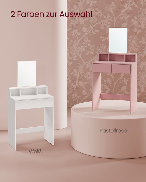 Sminkebord, 40x60x127 cm, Rosa Sminkebord, 40x60x127 cm, Rosa