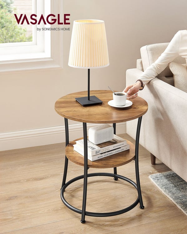 Sidetable, 55x55 cm, Brun