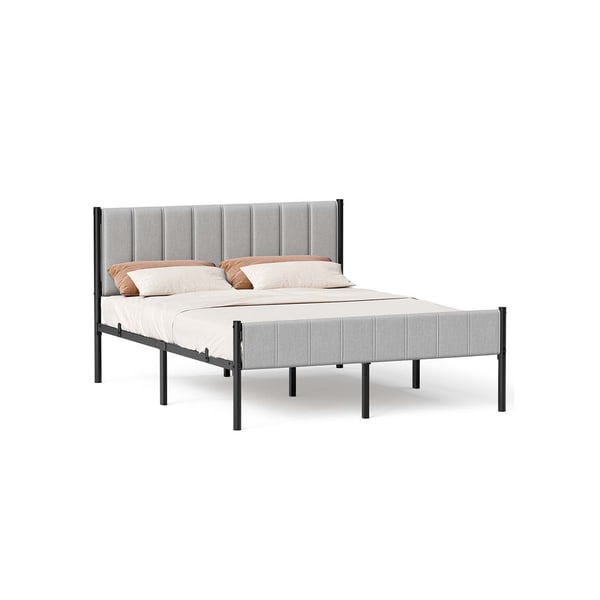 Dobbelt Sengeramme, 207x161,5x104 cm, Grå Dobbelt Sengeramme, 207x161,5x104 cm, Grå