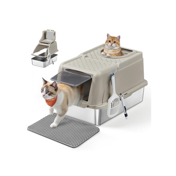 Kattebakke til kat, 61x41x36,5 cm, Beige Kattebakke til kat, 61x41x36,5 cm, Beige