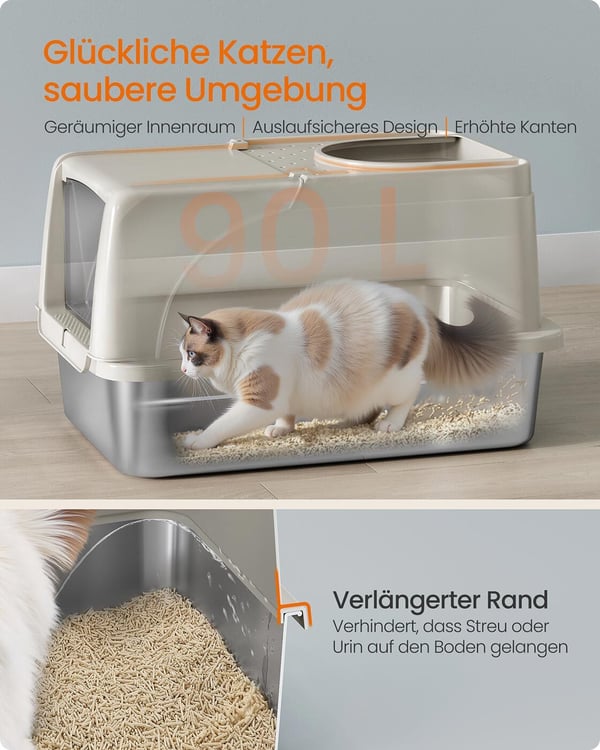 Kattebakke til kat, 61x41x36,5 cm, Beige