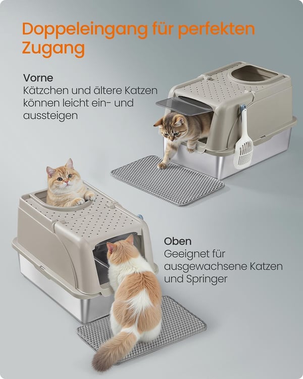 Kattebakke til kat, 61x41x36,5 cm, Beige