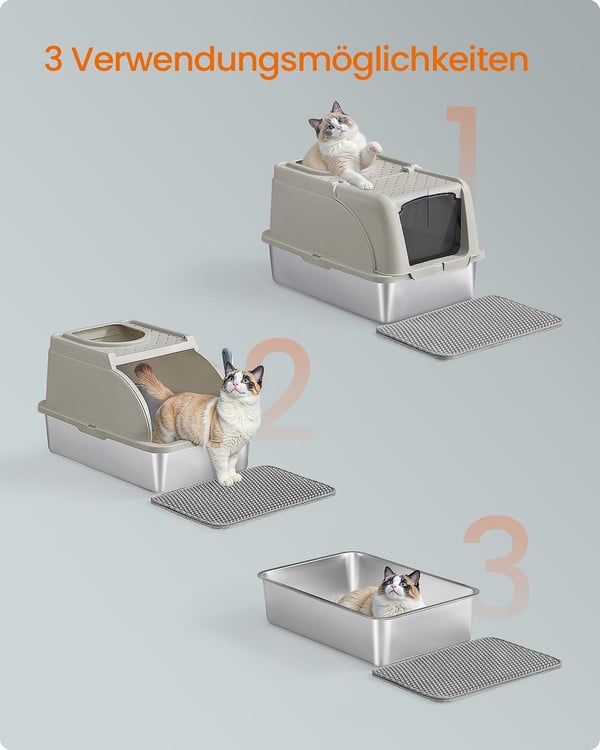Kattebakke til kat, 61x41x36,5 cm, Beige