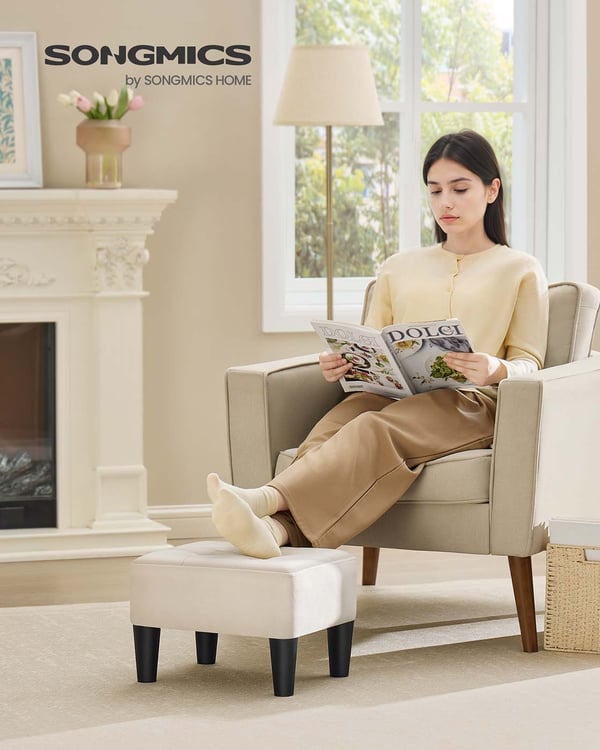 Sittepuff, 40x32x26 cm, Beige