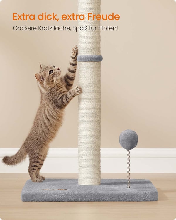 Katteskrabe stolpe, 40x40x85 cm, grå