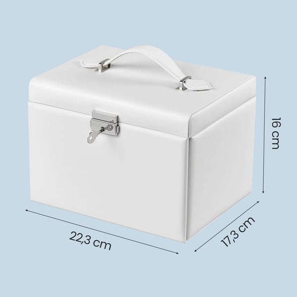 Smyckeskrin, 22,5x17,5x16,5 cm, Vit