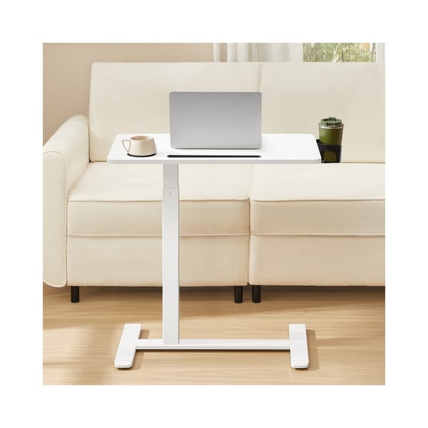 Sidebord, 70x40x65-102 cm, Hvid
