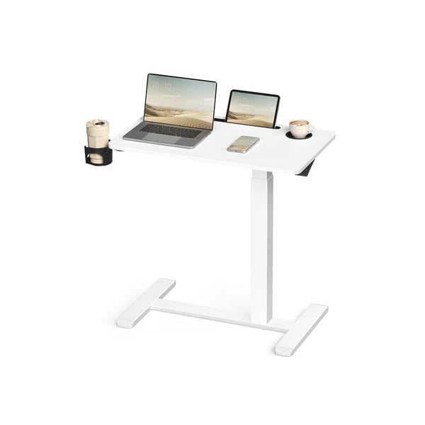Sidebord, 70x40x65-102 cm, Hvid