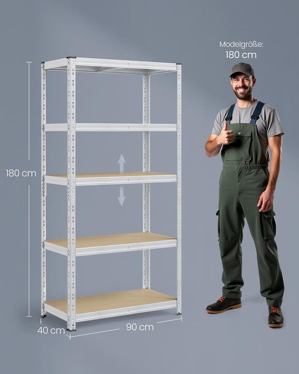 Robust Hylde, 50x100x200 cm, Sølv