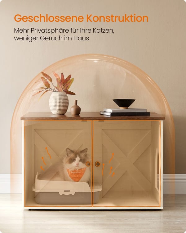 Katetoilet, 70x50x50 cm, Brun