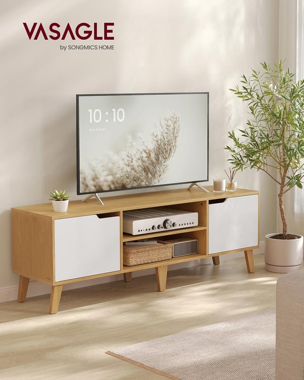 TV-skab, 147x39x50 cm, Lys Eg