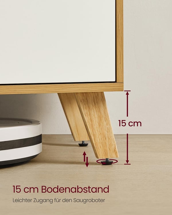 TV-skab, 147x39x50 cm, Lys Eg