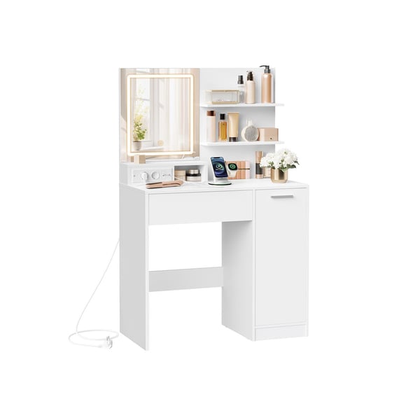 Sminkbord, 40x80x132 cm, Vit Sminkbord, 40x80x132 cm, Vit