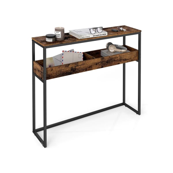 Konsolbord, 24x100x80 cm, Brun