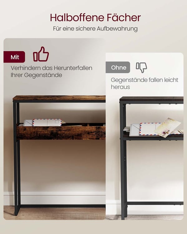 Konsolbord, 24x100x80 cm, Brun