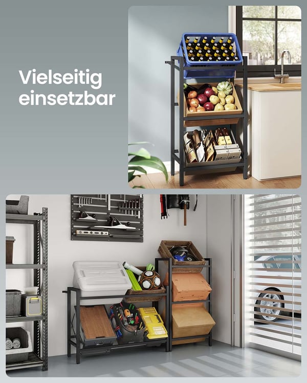 Oppbevaringshylle, 36x55x116,1 cm, svart