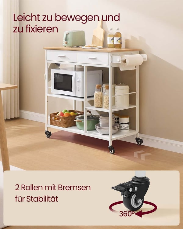 Kjøkkenvogn, 47x60x90 cm, Beige