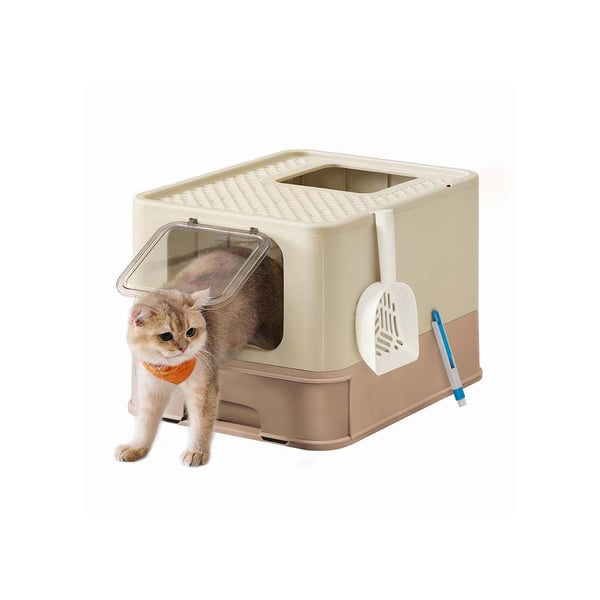 Kattetoalett, 54,3x42,5x37,8 cm, Beige