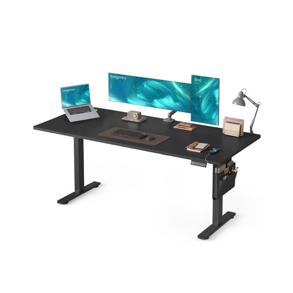 Justerbart Skrivebord, 60x120x72-120 cm, Sort