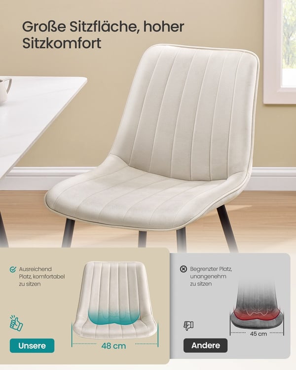 Spisebordsstol, 58x48,5x79,5 cm, Beige