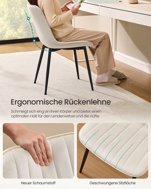 Spisebordsstol, 58x48,5x79,5 cm, Beige