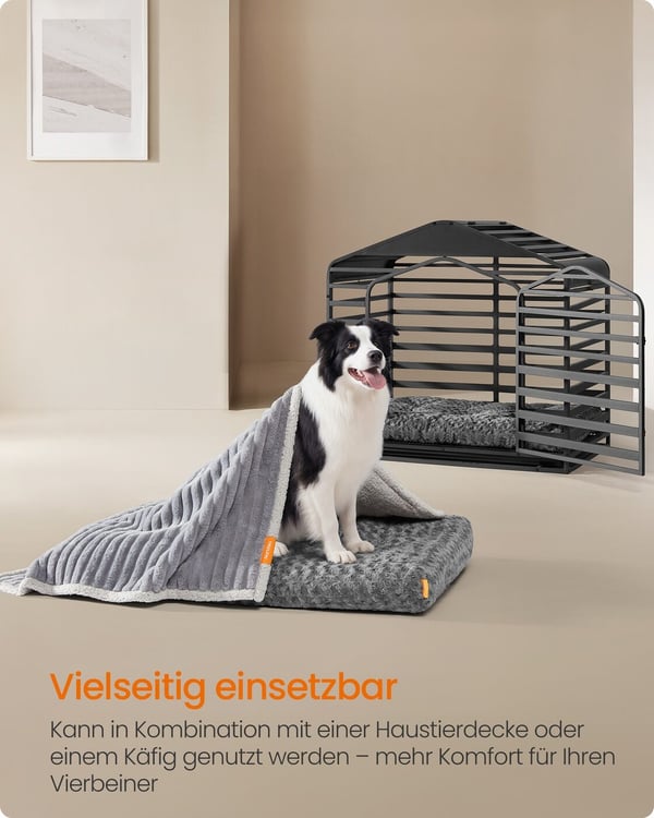 Hundeseng, 110x73x10 cm, grå