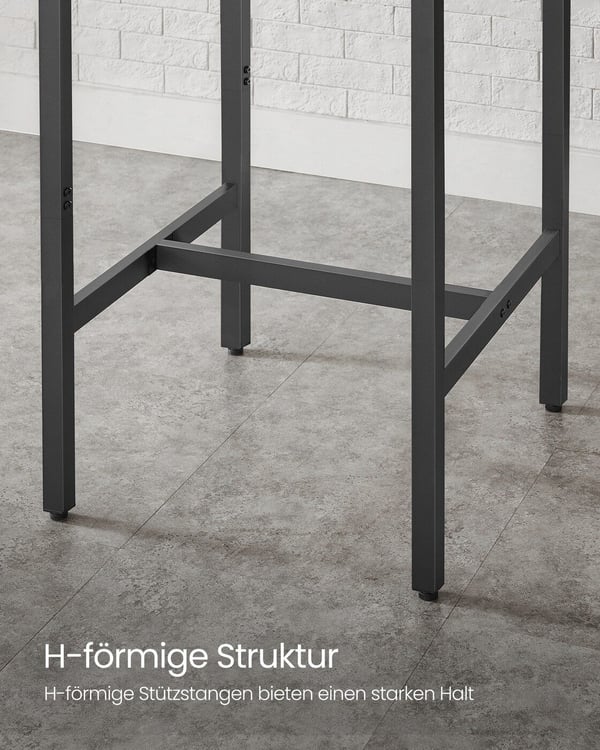 Barbord, 60x60x106 cm, Brun-Svart