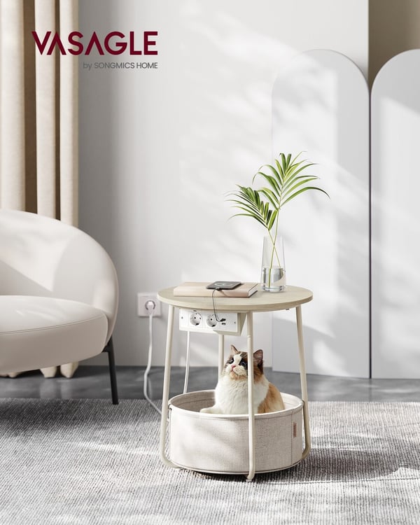 Sidebord, 45x50 cm, Beige