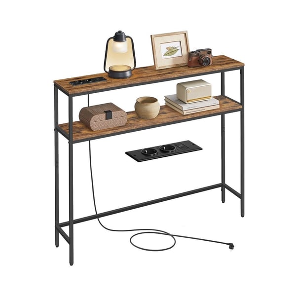 Konsolbord, 20x100x80 cm, Brun-Sort