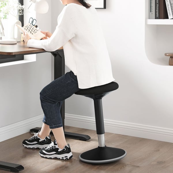 Kontorstol, Ergonomisk Arbejdsstol, 50-65 cm, Sort