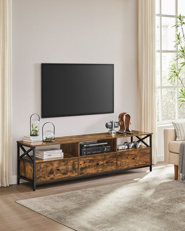 TV-taso, 178x40x50 cm, Ruskea-Musta