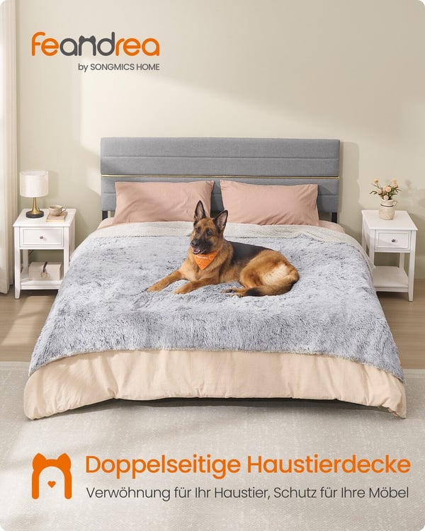 Hundfilt, 229x203 cm, Grå