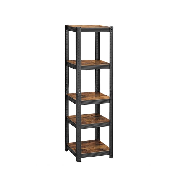 Robust hylle, 150x37x37 cm, Brun Svart