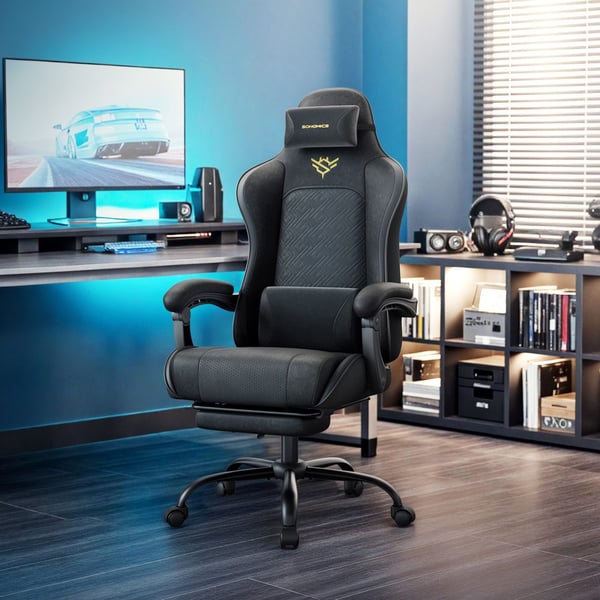 Gamingstol, 70x70x123,5 cm, Sort