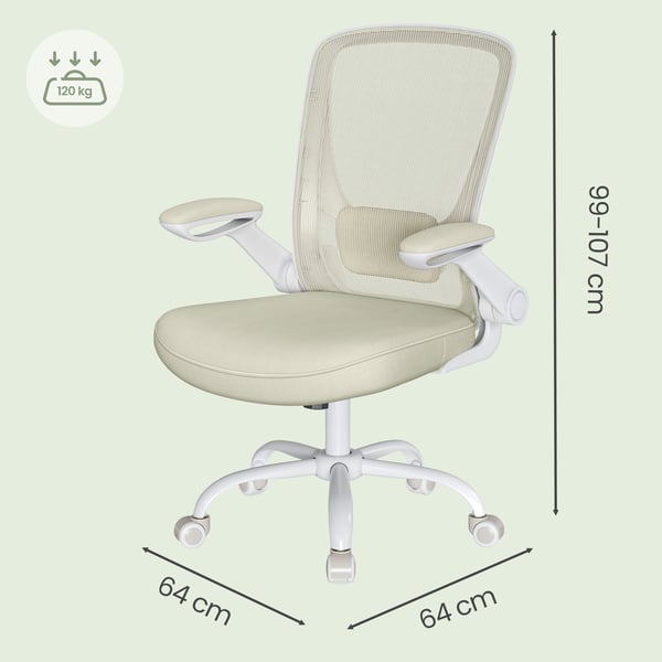 Kontorstol, 66x60x107 cm, Beige