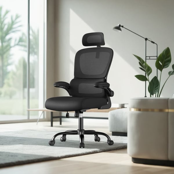 Kontorstol, 64x71,5x116-135 cm, Sort