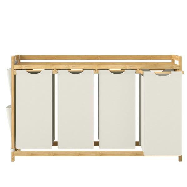 Tvättkorg, 124,6x33x78 cm, Vit Tvättkorg, 124,6x33x78 cm, Vit