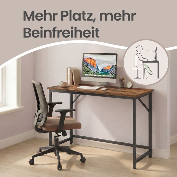 Skrivebord, 100x50x75 cm, Sort