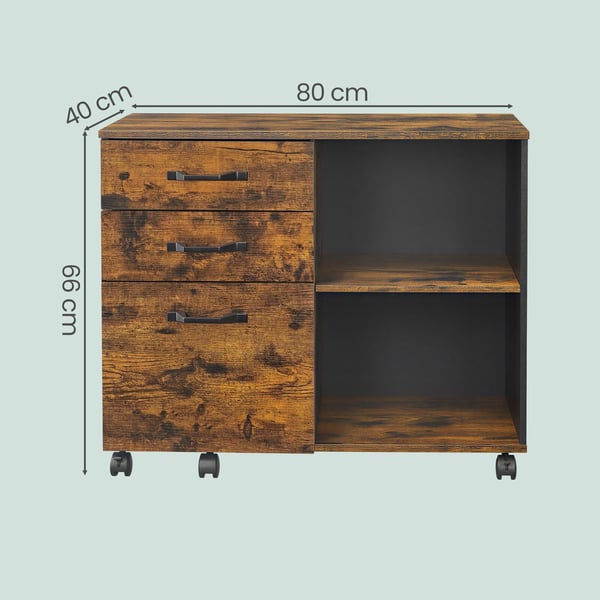Arkivskåp, 40x80,2x65,3 cm, Brun