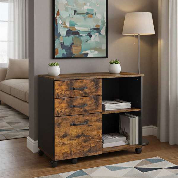 Arkivskåp, 40x80,2x65,3 cm, Brun